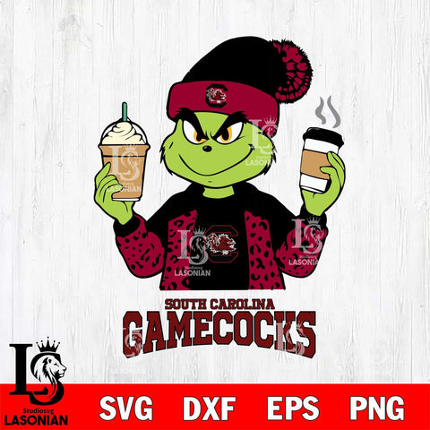 South Carolina Gamecocks Grinch 2 coffee Svg Eps Dxf Png File, Digital Download, Instant Download