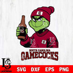 South Carolina Gamecocks Grinch Drinking Beer Christmas Cut Files Cricut, Svg Dxf Eps Png file, Digital download , Silhouette