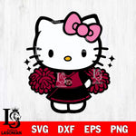 South Carolina Gamecocks Hello Kitty Cheerleader Svg Eps Dxf Png File, Digital Download, Instant Download