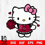 South Carolina Gamecocks Hello Kitty Cheerleader 6 Svg Eps Dxf Png File, Digital Download, Instant Download