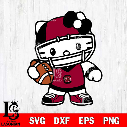 South Carolina Gamecocks Hello Kitty sport 2 Svg Eps Dxf Png File, NCAA svg, Digital Download, Instant Download