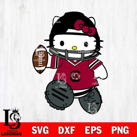 South Carolina Gamecocks Hello Kitty sport Svg Eps Dxf Png File, NCAA svg, Digital Download, Instant Download