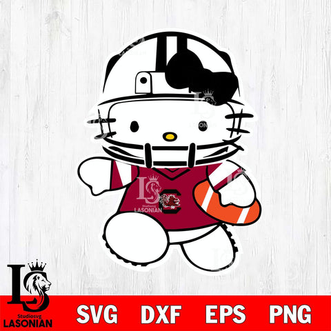 South Carolina Gamecocks Hello Kitty sport 8 Svg Eps Dxf Png File, NCAA svg, Digital Download, Instant Download