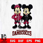 South Carolina Gamecocks Mickey Minnie Mouse Football Svg Eps Dxf Png File, NCAA svg , File Cut , Digital Download , Instant Download, Cut Svg Files