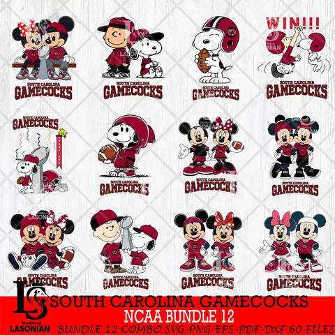 South Carolina Gamecocks NCAA Bundle 12 Svg Eps Dxf Png File,Bundle NCAA svg , Digital Download , Instant Download, Cricut File