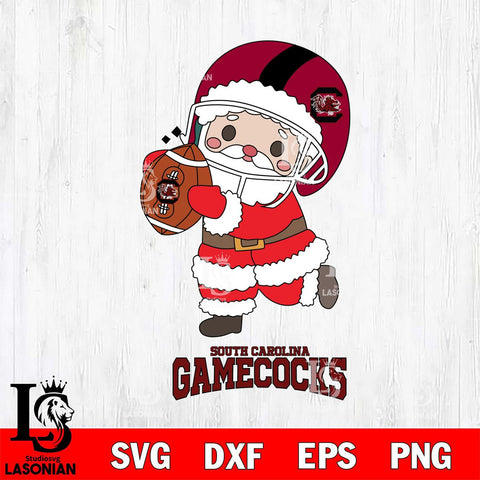 South Carolina Gamecocks Santa Claus Cute Svg dxf eps png pdf file,NCAA svg,Digital Download,Cricut file