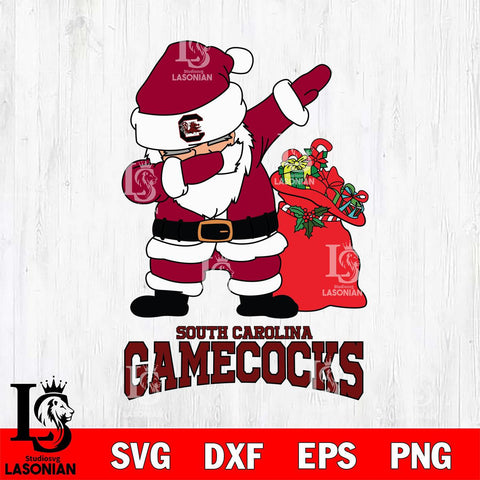 South Carolina Gamecocks Santa Dabbing Christmas Svg dxf eps png pdf file,NCAA svg,Digital Download,Cricut file