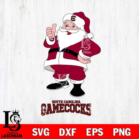 South Carolina Gamecocks Santa claus Svg dxf eps png pdf file,NCAA svg,Digital Download,Cricut file