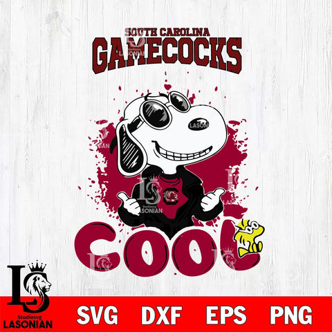 South Carolina Gamecocks Snoopy Sport 7 Svg Eps Dxf Png File, Digital Download