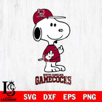 South Carolina Gamecocks Snoopy Sport 8 Svg Eps Dxf Png File, Digital Download