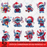 South Carolina Gamecocks Stitch Christmas NCAA Bundle 12 Svg Eps Dxf Png File, Digital Download, Instant Download