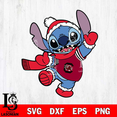 South Carolina Gamecocks Stitch Disney Christmas Svg Eps Dxf Png File, Digital Download, Instant Download