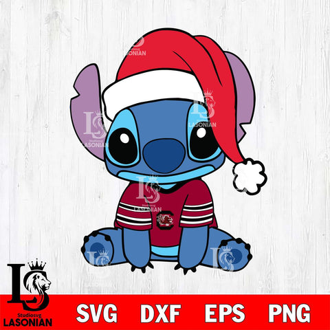 South Carolina Gamecocks Stitch Merry Christmas Svg Eps Dxf Png File, Digital Download, Instant Download