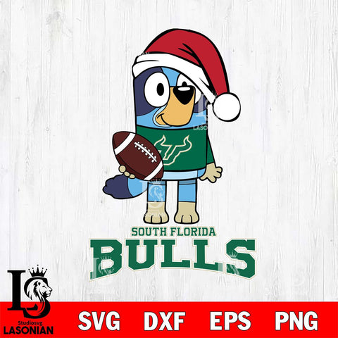 South Florida Bulls Bluey Christmas Svg Eps Dxf Png File, Digital Download