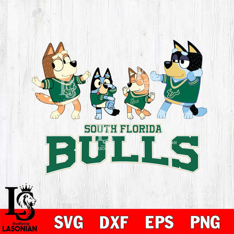 South Florida Bulls Bluey Dance Squats Svg Eps Dxf Png File, Digital Download, Instant Download