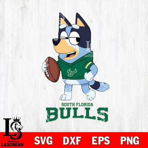 South Florida Bulls Bluey Football Sport Svg Eps Dxf Png File, Digital Download ,Instant Download, Cricut File