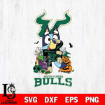 South Florida Bulls Bluey Halloween NCAA 2 Svg Eps Dxf Png File, Digital Download, Instant Download