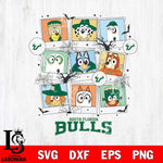 South Florida Bulls Bluey Halloween Sport Svg Eps Dxf Png File, Digital Download, Instant Download