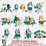 South Florida Bulls Bluey NCAA Bundle 12 Svg Eps Dxf Png File, Digital Download, Instant Download