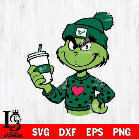 South Florida Bulls Boujee Grinch 11 Svg Eps Dxf Png File, Digital Download, Instant Download