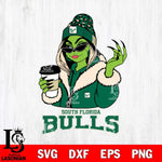 South Florida Bulls Boujee Grinch Girls Christmas Cut Files Cricut, Svg Dxf Eps Png file, Digital download , Silhouette