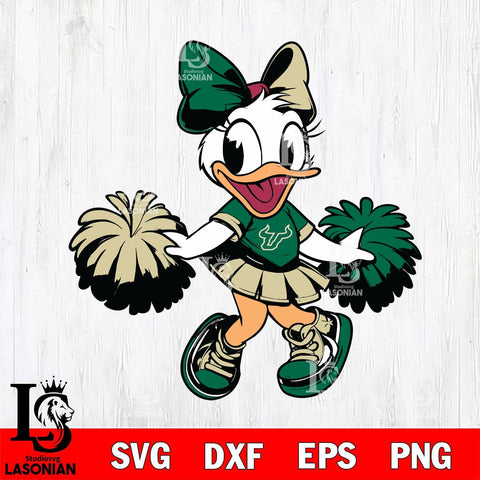 South Florida Bulls Daisy Duck Cheerleader Svg Eps Dxf Png File, NCAA svg, Digital Download, Instant Download