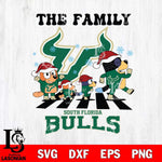 South Florida Bulls Family Bluey Christmas Svg Eps Dxf Png File, Digital Download