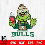 South Florida Bulls Grinch with coffee Svg Eps Dxf Png File, Digital Download, Instant Download