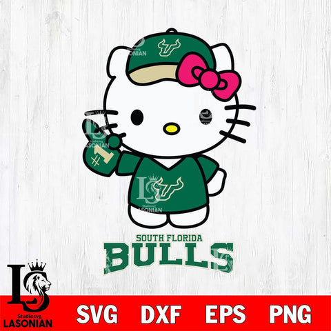 South Florida Bulls Hello Kitty Best Fan Svg Eps Dxf Png File, Digital Download, Instant Download