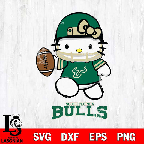 South Florida Bulls Hello Kitty NCAA 4 Svg Eps Dxf Png File, Digital Download, Instant Download