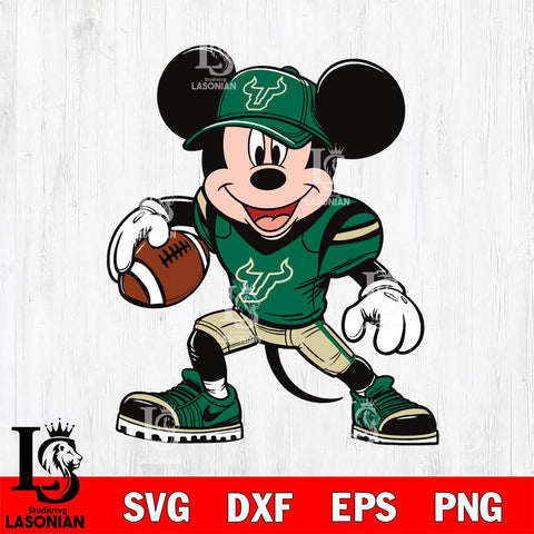 South Florida Bulls Mickey Mouse Svg Eps Dxf Png File, NCAA svg, Digital Download, Instant Download