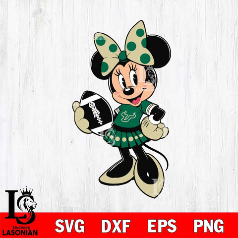 South Florida Bulls Minnie Mouse Svg Eps Dxf Png File, NCAA svg, Digital Download, Instant Download