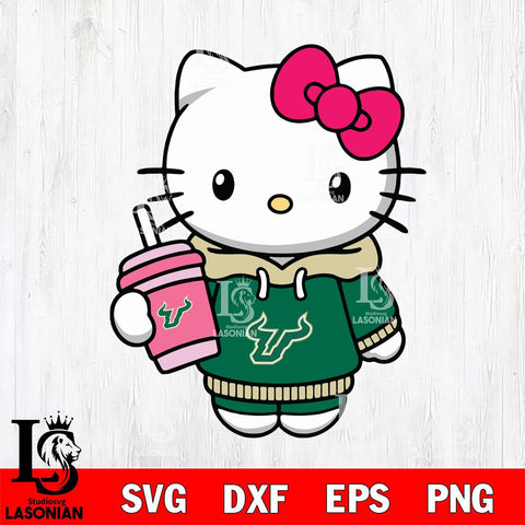 South Florida Bulls Pretty Hello Kitty Svg Eps Dxf Png File, Digital Download, Instant Download