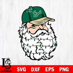 South Florida Bulls Santa Claus Face Svg dxf eps png pdf file,NCAA svg,Digital Download,Cricut file