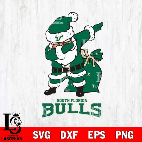 South Florida Bulls Santa Claus Ugly Svg dxf eps png pdf file,NCAA svg,Digital Download,Cricut file