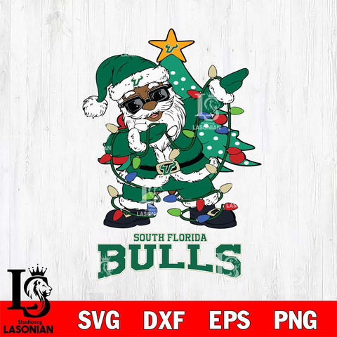 South Florida Bulls Santa Claus Ugly Christmas Svg dxf eps png pdf file,NCAA svg,Digital Download,Cricut file