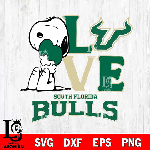 South Florida Bulls Snoopy Sport 10 Svg Eps Dxf Png File, Digital Download