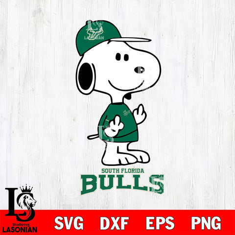 South Florida Bulls Snoopy Sport 8 Svg Eps Dxf Png File, Digital Download