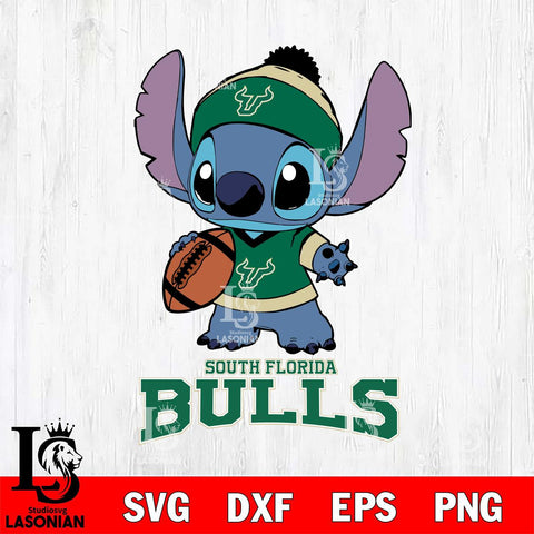 South Florida Bulls Stitch Disney, Svg Eps Dxf Png File, Digital Download