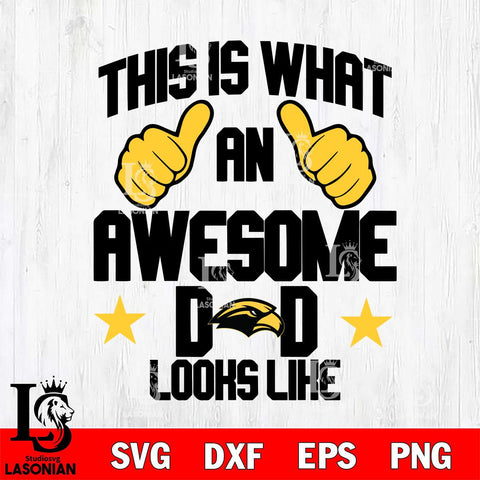 Southern Miss Golden Eagles Awesome Dad Looks like Svg Eps Dxf Png File, Digital Download, Instant Download