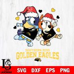 Southern Miss Golden Eagles Bluey Christmas NFL Svg Eps Dxf Png File, Digital Download