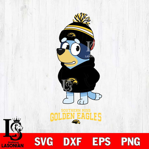 Southern Miss Golden Eagles Bluey Hoodie rugby Svg Eps Dxf Png File, Digital Download ,Instant Download, Cricut File