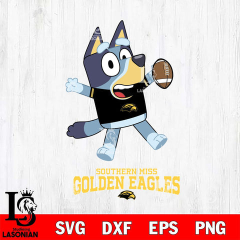 Southern Miss Golden Eagles Bluey Sport Football Svg Eps Dxf Png File,NCAA Svg Files,Bluey svg ,Digital Download ,Instant Download, Cricut File