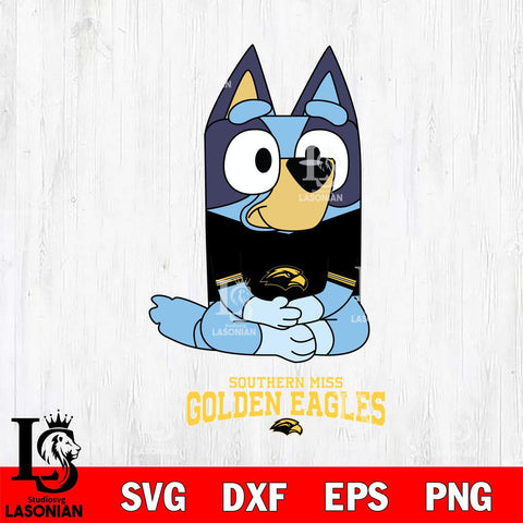 Southern Miss Golden Eagles Bluey Styles Football Svg Eps Dxf Png File,NCAA Svg Files,Bluey svg ,Digital Download ,Instant Download, Cricut File