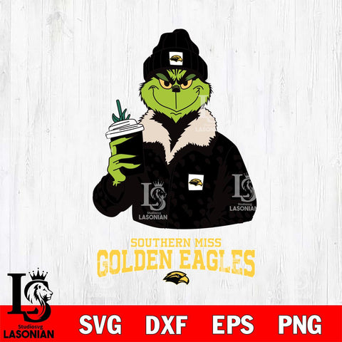 Southern Miss Golden Eagles Grinch Leopard Svg Eps Dxf Png File, Digital Download, Instant Download