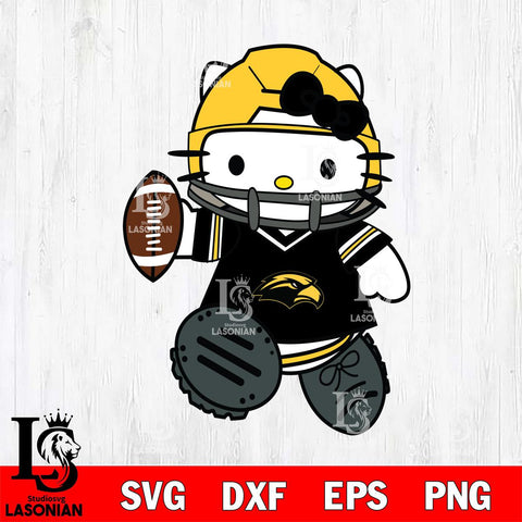 Southern Miss Golden Eagles Hello Kitty sport Svg Eps Dxf Png File, NCAA svg, Digital Download, Instant Download