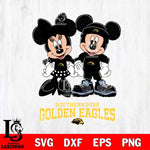 Southern Miss Golden Eagles Mickey Minnie Rugby ball Svg Eps Dxf Png File, NCAA svg , File Cut , Digital Download , Instant Download, Cut Svg Files