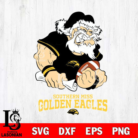 Southern Miss Golden Eagles Santa Claus Angry Svg dxf eps png pdf file,NCAA svg,Digital Download,Cricut file