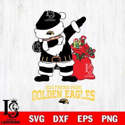 Southern Miss Golden Eagles Santa Dabbing Christmas Svg dxf eps png pdf file,NCAA svg,Digital Download,Cricut file