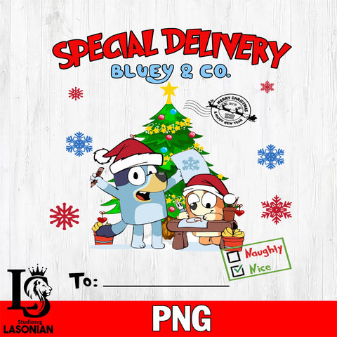 Special Delivery Bluey & Co Christmas 6 Files,Christmas file,Digital Download ,Instant Download